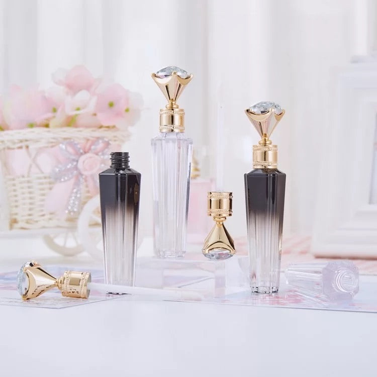 Black And Clear Diamond Lipgloss Tube